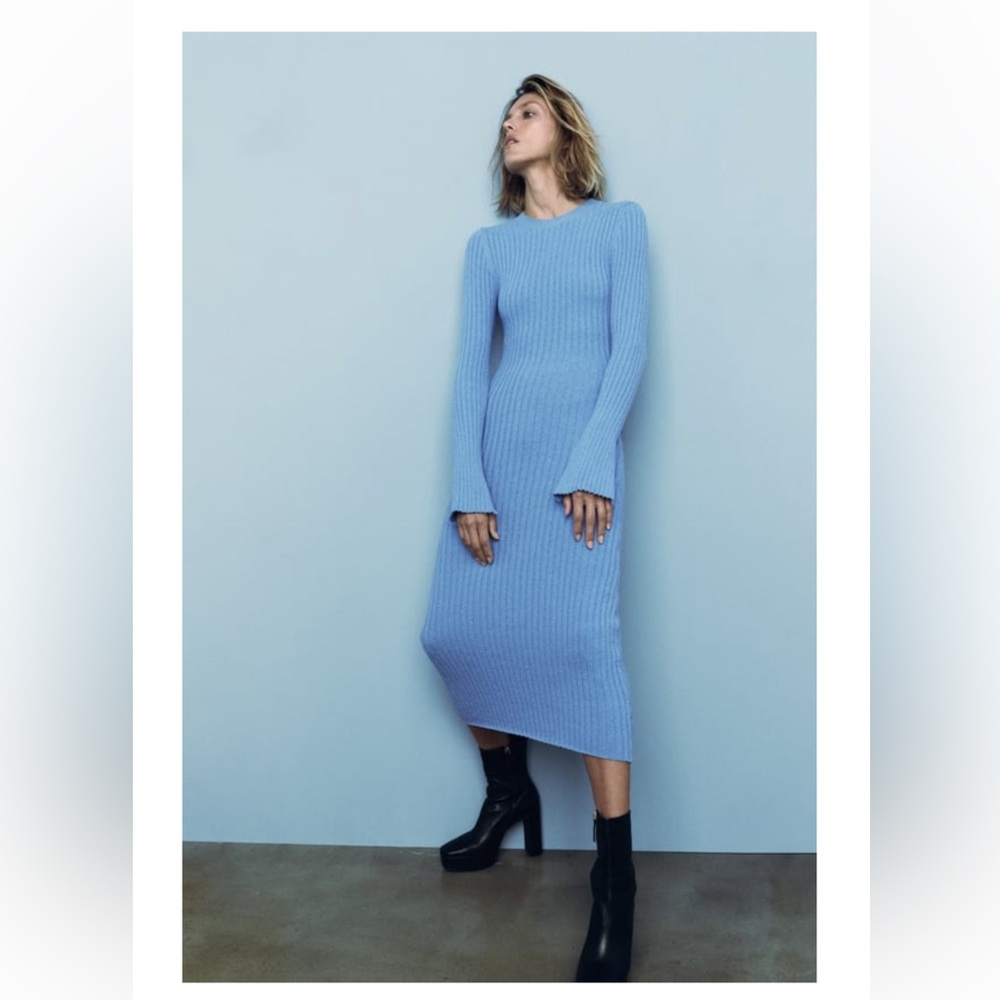 ZARA RIBBED KNIT DRESS
